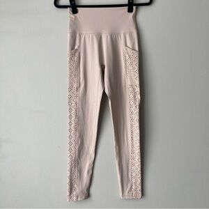 Aerie Cream High-Waisted Leggings